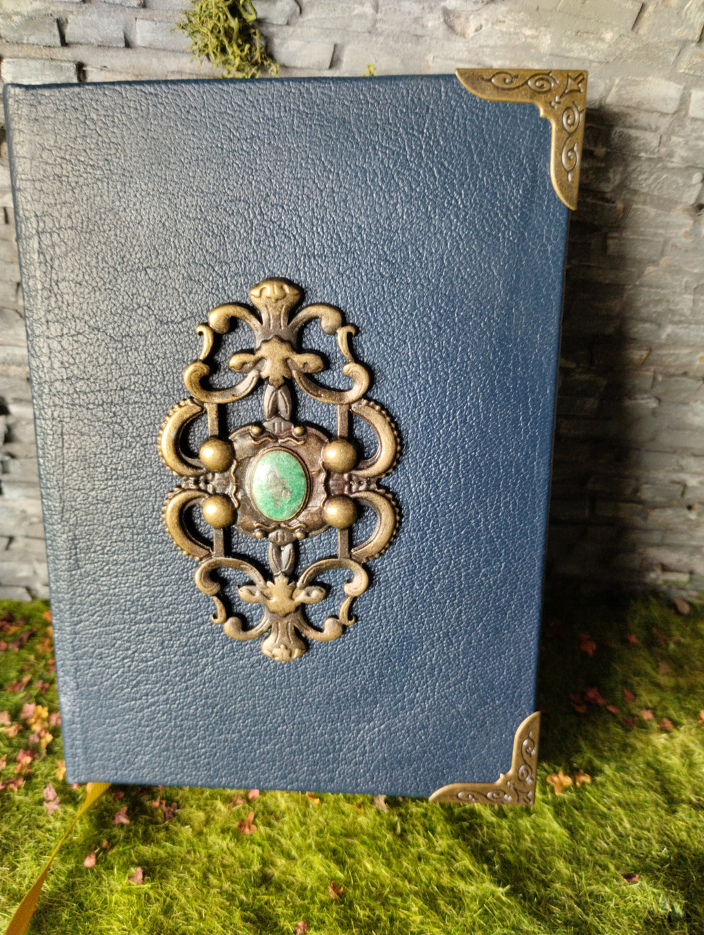 Carnet A6 cuir bleu