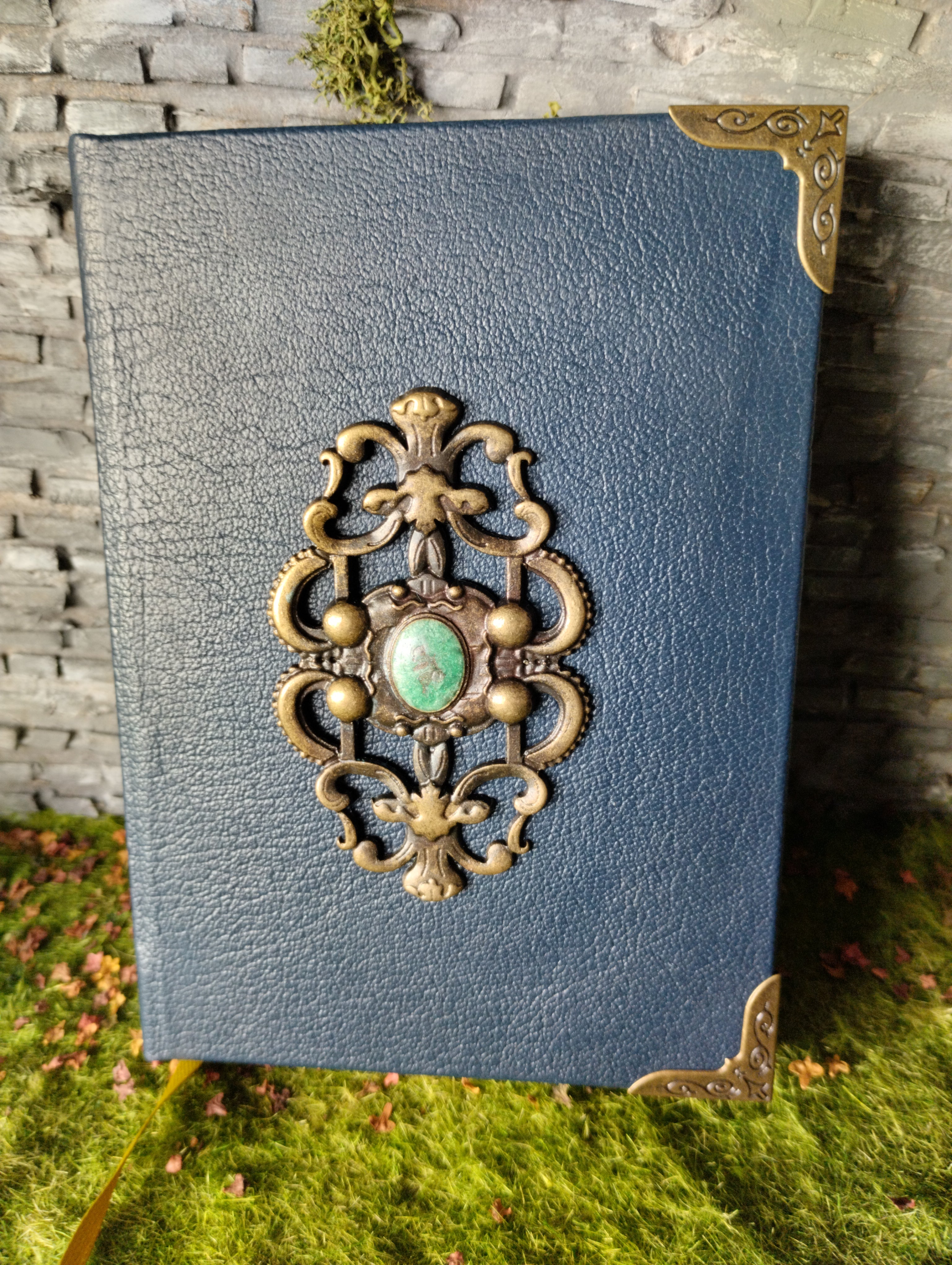 Carnet A6 cuir bleu