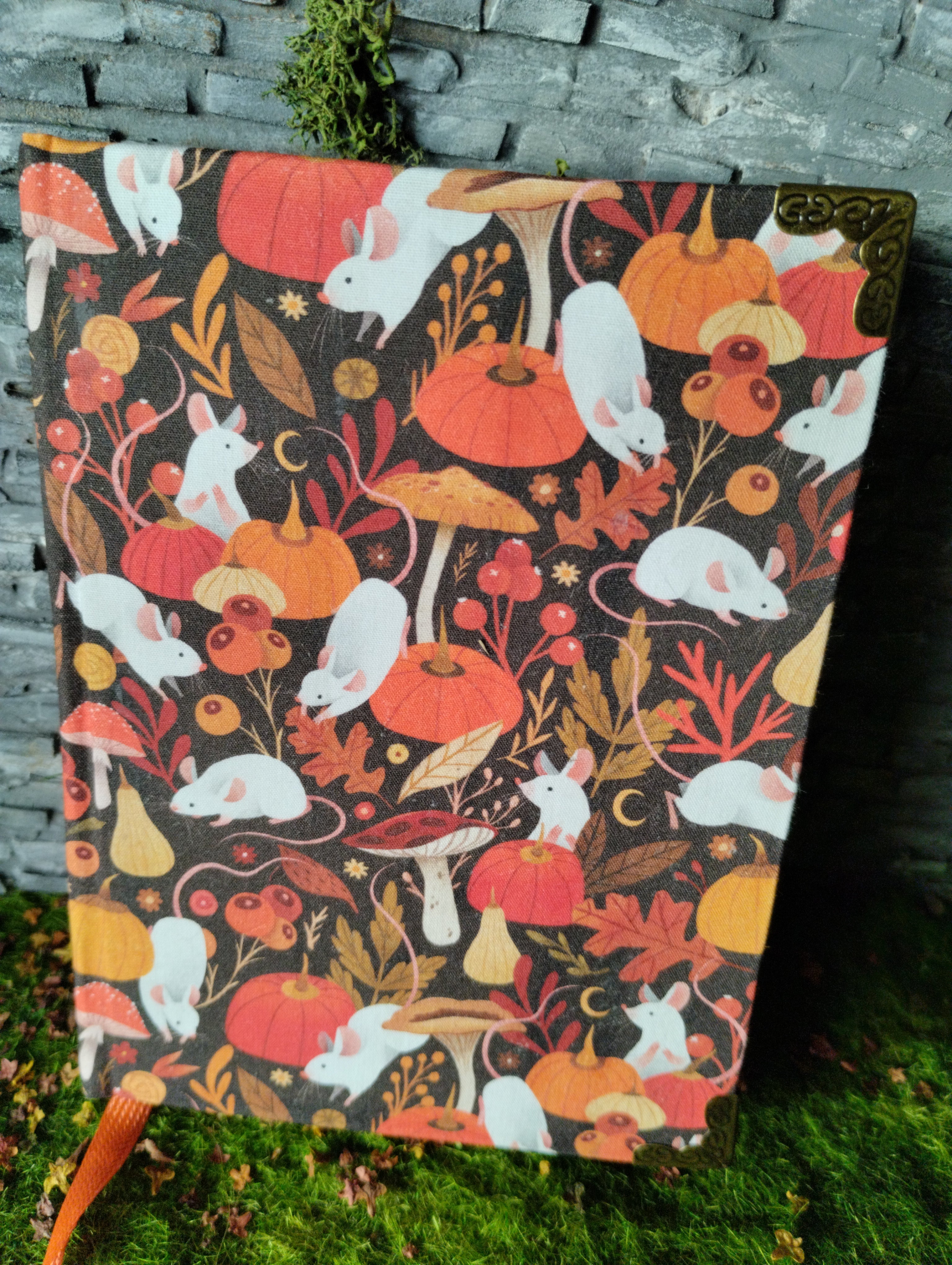 Carnet A6 Souris et citrouille Lixy illustration