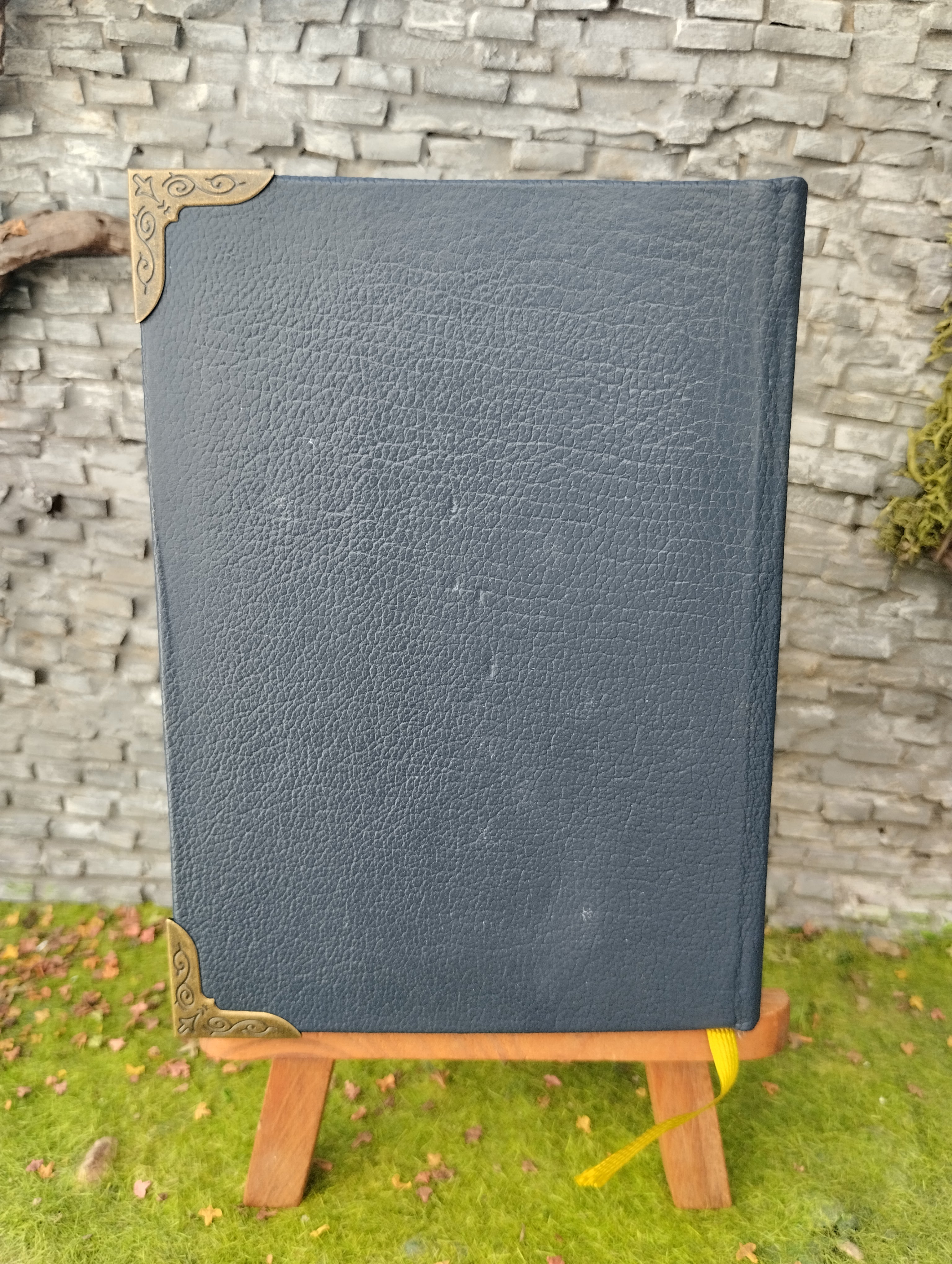 Carnet A6 cuir bleu "vintage"